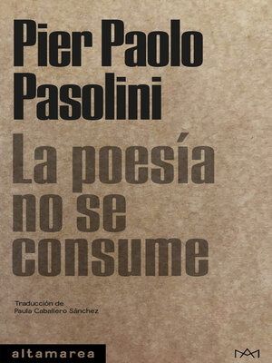 cover image of La poesía no se consume